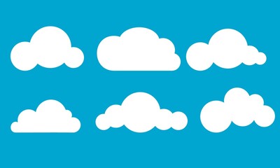 cloud set template vector