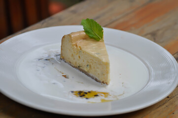 cheese cake, passion fruit cheese cake