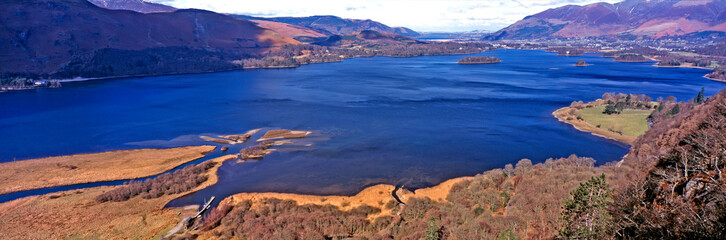 Panoramic view over Derwent Water to Keswick