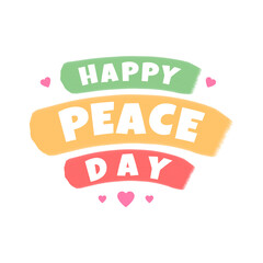 Design for celebrating international day of peace. happy world peace day greeting.