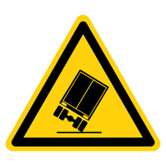 Warning Tip Over Hazard Symbol Sign, Vector Illustration, Isolate On White Background Label. EPS10