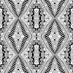 Materiał do szycia Contrast geometric ethnic seamless pattern.