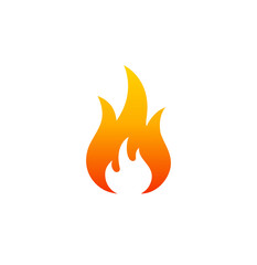 Fire - vector icon. Fire flames. Danger warning icon. Flame sign. Fire hazard. Alert sign. Risk sign. Fire protection. Fire hazardous. Devouring element.