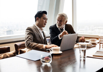 Happiness executive business teamwork meeting and discuss in meeting room.