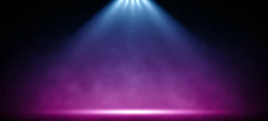 Foto op Plexiglas Stage light with colored spotlights © Alekss