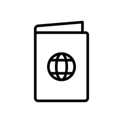 passport, travel icon vector illustration