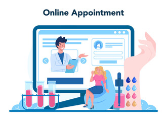 Allergist online service or platform. Disease with allergy