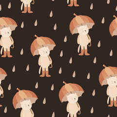pattern cat under an umbrella