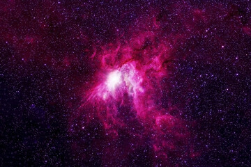 Fototapeta na wymiar Red space nebula. Elements of this image were furnished by NASA.