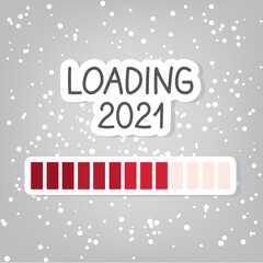 Fototapeta na wymiar 2021 year loading concept- vector illustration