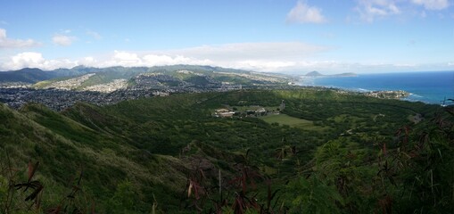 View from Diamond Head, Oahu, Hawaii