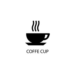 Cup of coffee black sign icon. Vector illustration eps 10