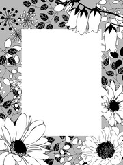 ガーリーボタニカルフレームイラスト Wall Mural Wallpaper Murals Matsurinui ガーリーボタニカルフレームイラスト Wall Mural Wallpaper Murals Matsurinui