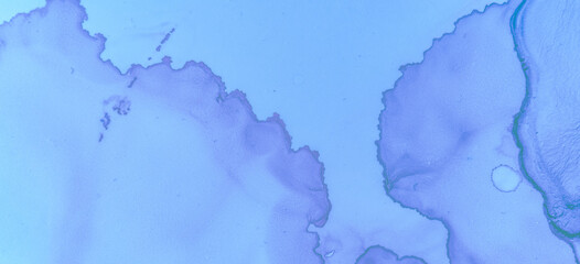 Pastel Flow Splash. Blue Watercolor Background. 
