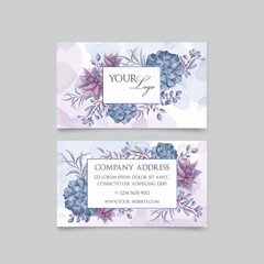 Beautiful floral business card