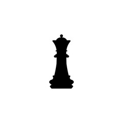 Icon black sign chess piece queen. Vector illustration eps 10