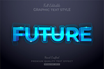 Futuristic Editable Text Style Effect Premium