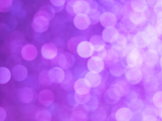 Abstract colorful white light to purple bokeh gradient effect texture on black background. glitter...