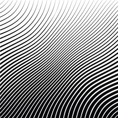 Abstract warped Diagonal Striped Background . Vector curved twisted slanting, waved lines texture
