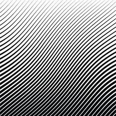 Abstract warped Diagonal Striped Background . Vector curved twisted slanting, waved lines texture

