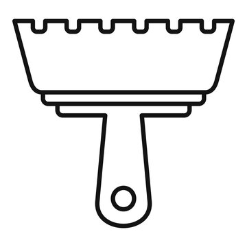 black putty knife tool outline clip art preview