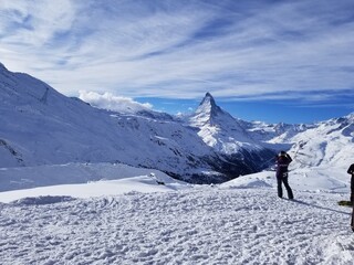 Fototapeta na wymiar Matterhorn in Switzerland in Winter