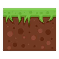 Game platformer icon. Flat illustration of game platformer vector icon for web design