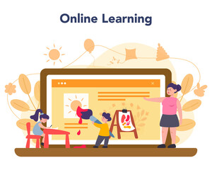 Kindergartener online service or platform. Professional nany