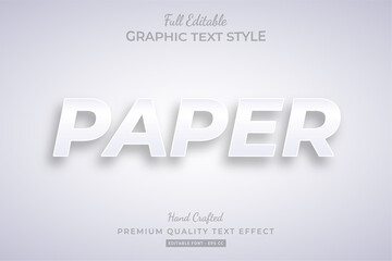 Fototapeta na wymiar Paper Editable 3D Text Style Effect Premium