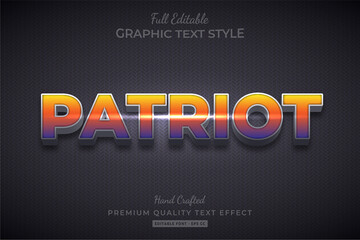 Patriot Editable 3D Text Style Effect Premium