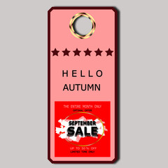 red banner keychain, seasonal discounts and sales