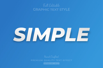 Simple Editable 3D Text Style Effect Premium
