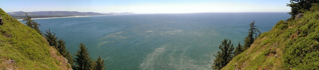panorama of the cliffs and ocean
