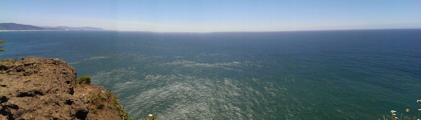 panorama of the cliffs and ocean