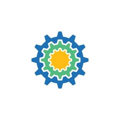 Gear  Template vector icon illustration