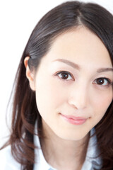 Naklejka premium 笑顔の女性