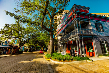Beautiful view of some unique buildings in Gulfport, Mississippi