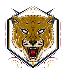 Animal Head - Cheetah - vector logo/icon illustration mascot