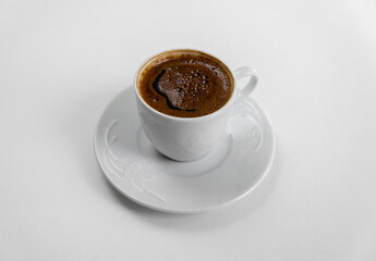 cup of turkish coffee with foam