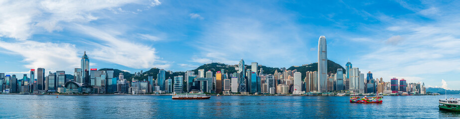Fototapeta na wymiar Hong Kong Cityscape at Morning