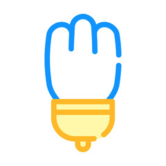 paw lucky color icon vector isolated illustration