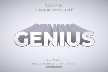 Genius Long Shadow Editable 3D Text Style Effect Premium