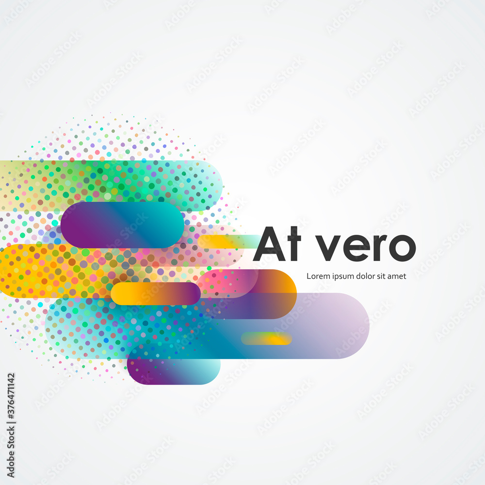 Aufkleber Flat dynamic shapes in minimalistic style. Abstract trendy liquid background. Abstract background modern hipster futuristic graphic