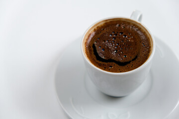 cup of turkish coffee with foam
