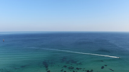 clear sky and blue sea