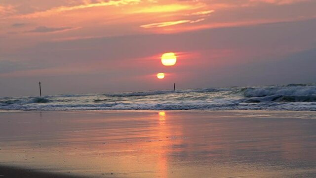 Suns RIsing on Beach