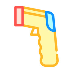 pyrometer measuring equipment color icon vector illustration