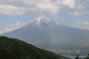 Naklejka na ściany i meble 峠から見る富士山