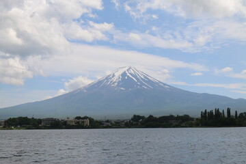 河口湖から見た富士山