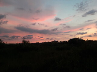 sunset over the mountains